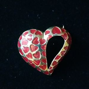 Vintage heart brooch